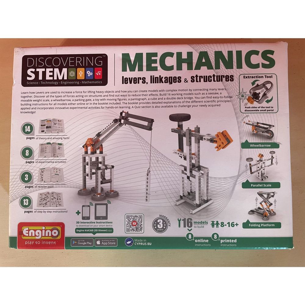 STEM: Mechanics Levers, Linkages and Structures build toys